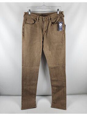 PRPS Le Sabre Jeans Men 32x34 Brown Slim Straight Fit Japanese Denim NWT
